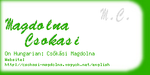 magdolna csokasi business card